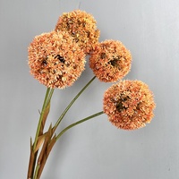 Bunga Artifisial Allium Baru, Dandelion Hijau Bulat, Hydrangea Bola Plastik, untuk Dekorasi Ruang Tamu, Rumah & Pernikahan
