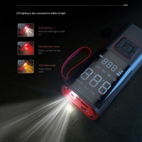 Compresseur d'air ABS à double alimentation personnalisable avec logo, 150 PSI, 2000mAh*3, écran LCD numérique, gonfleur de pneus de voiture rechargeable sans fil
