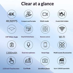 Offre Spéciale pour Caméra Sportive SJ8PRO 1080p <span class=keywords><strong>Vision</strong></span> Nocturne Étanche 4K Stabilisation 6 Axes pour Surf Plongée Filmage - Product Image 5