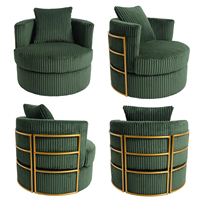 Chaise de salle à manger, de café ou d'appoint moderne et contemporaine en tissu velours côtelé, style minimaliste, pour club ou hall, siège individuel