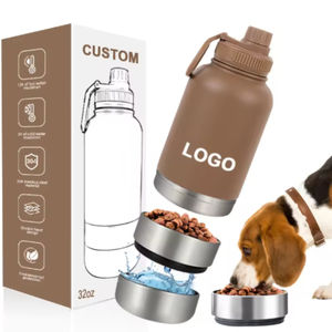 Bottiglia 3 in 1 in Acciaio Inox 304 Isolata e Impermeabile, Grande Capacità per Alimentazione e Abbeveraggio <span class=keywords><strong>di</strong></span> Cani e <span class=keywords><strong>Gatti</strong></span> all'Aperto - Product Image 1