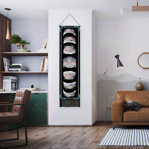 13*51 pollici Moon Phase Arazzi Appeso A Parete, pieno Ciclo di Crescita della Luna Banner Arazzo Da Parete In Cotone E Lino di Arte Della Parete - Product Image 3