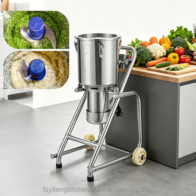 110V Commercial Food Blender SUS304 Food Chopper Kitchen Vegetable Fruits Meat Grinder Mixer