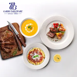 파인 화이트 도자기 식탁 세트 식기 서빙 세트 4 세라믹 디너 플레이트 및 그릇 12pcs 도자기 디너 세트