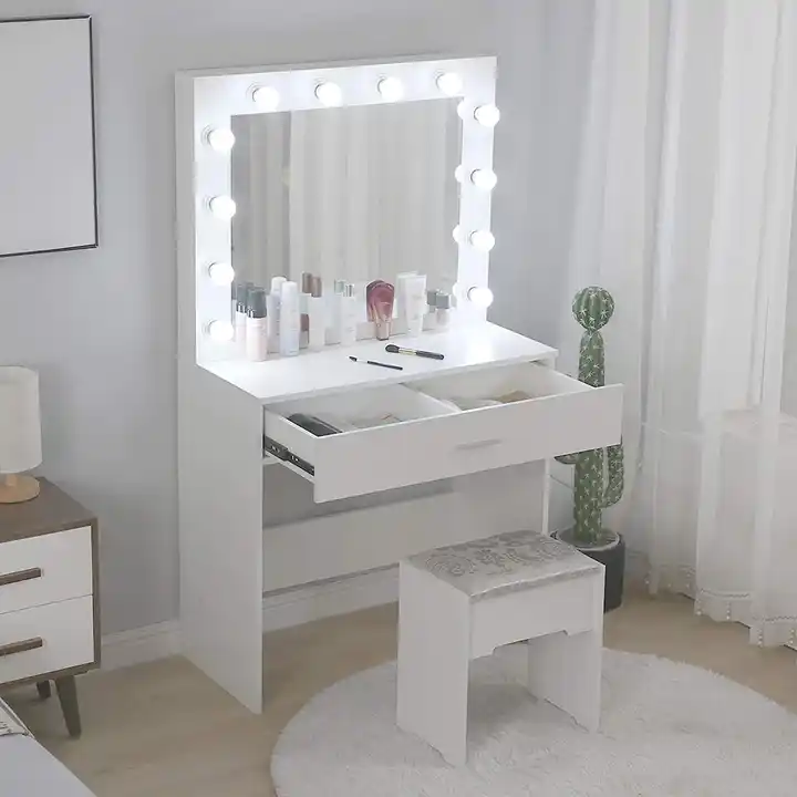venta caliente moderno tocador con espejo dormitorio muebles tocador espejo  tocador mesa con cajón