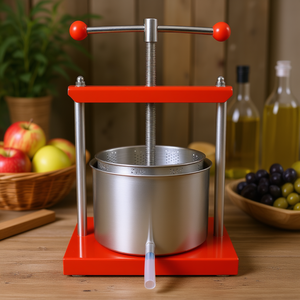 Presse manuelle à fruits en acier inoxydable, 0,53 gallon, machine de pressage à froid et à chaud pour jus, vin, huile d'olive - Product Image 2