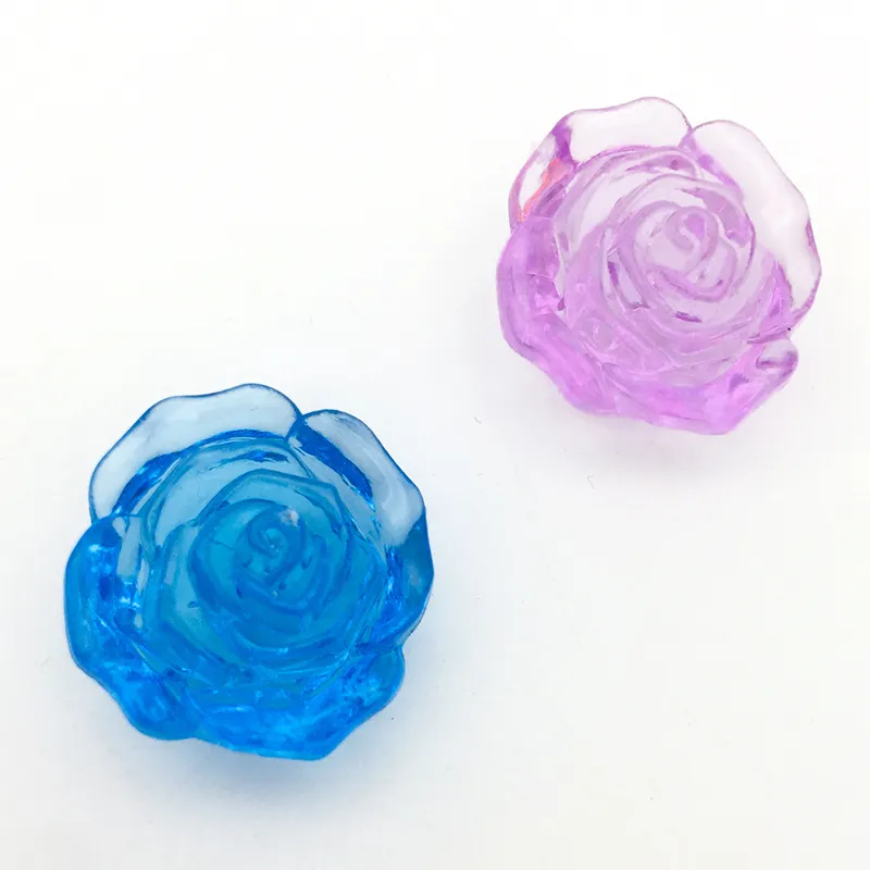 Transparante Groothandel Kralen Acryl Bloem Kralen Gemengde Kleur Rose Acryl Plastic Kralen Voor Sieraden Maken Bruiloft Centerpieces