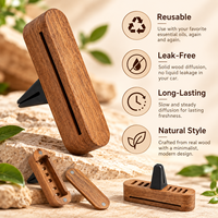 Diffuseur de parfum solide en bois naturel avec logo personnalisé, moderne, en vrac, pour grille d'aération, à évaporation naturelle, portable pour la maison