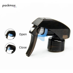 Pulvérisateur à gâchette anti-déversement de haute qualité en plastique écologique 24/410 28/410 noir transparent à brume fine pour cosmétiques avec sérigraphie - Product Image 3