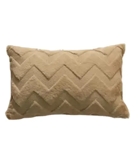 Funda de almohada de lana corta para sofá y dormitorio, cubierta decorativa de terciopelo con diseño geométrico