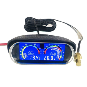 2 <span class=keywords><strong>in</strong></span> <span class=keywords><strong>1</strong></span> LCD 자동차 수온 전압 게이지 센서 10mm 미터 전압계 전압 디지털 수평 온도 게이지 - Product Image 1