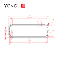 Yonggu K17 120*40mm boîte d'anodisation boîtiers d'instruments électroniques en métal boîtiers de carte PCB boîtiers boîtier de projet en aluminium