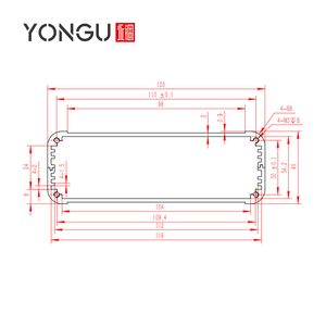 Yonggu K17 120*40mm Anodizing hộp kim loại dụng cụ điện tử thùng PCB vỏ vỏ vỏ nhôm dự án bao vây - Product Image 3