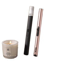 Allume-cigare rechargeable portable alimenté par USB, coupe-vent, allume-cigare à lumière pulsée en alliage de fer