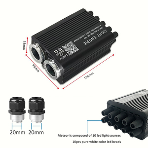 Lumières LED pour toit de voiture 16w + Météores 800+200pcs Fibres de 0,75 mm avec roue clignotante pour décoration intérieure de coffre de voiture, plafond de pièce, karaoké - Product Image 2
