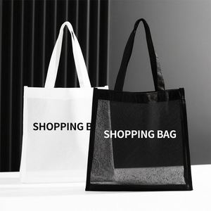 Bolsa de Compras de Malla Transparente Negra de Alta Calidad al por Mayor con Asas Reforzadas para Viajes a la Playa y Compras Diarias - Product Image 5