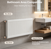 Radiateur de chauffage hydronique de haute qualité 22K, radiateur de chauffage horizontal OEM pour systèmes CVC, utilisé dans les hôpitaux et les écoles