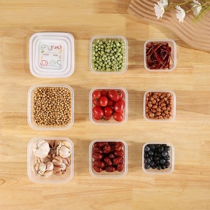 Lot <span class=keywords><strong>de</strong></span> 10 boîtes rectangulaires en <span class=keywords><strong>plastique</strong></span> IML pour aliments – Ensemble <span class=keywords><strong>de</strong></span> 10 contenants <span class=keywords><strong>de</strong></span> <span class=keywords><strong>conservation</strong></span> des aliments frais - Product Image 4