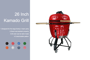 <span class=keywords><strong>Barbecue</strong></span> en céramique Kamado <span class=keywords><strong>XXL</strong></span> grand format 25,9 pouces, cuisinière extérieure en acier inoxydable, hauteur réglable, chariot moderne et luxueux, usage domestique - Product Image 3