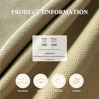 Jersey en coton biologique GOTS |   Tissu tricoté léger en interlock |   Ajustement compressif et séchage rapide |   Vêtement d'entraînement pour yoga/marathon