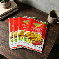 Sachets d'emballage alimentaire sec personnalisés en plastique et aluminium, scellés au dos, pour frites croustillantes, snacks et chips