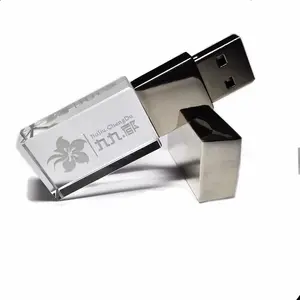 Pha Lê Usb Flash Drive Biểu Tượng Tùy Chỉnh Usb Ổ Đĩa Bút Bạc Vàng Tăng Kính Usb Stick