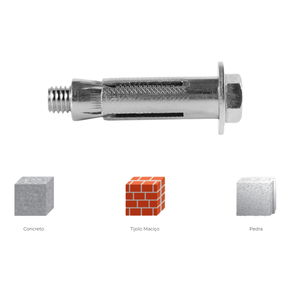 Chumbador Parabolt <span class=keywords><strong>CBA</strong></span> 3/4 X 4 1/2, Vite di Ancoraggio Parabolt 1/4 X 3, Bucha in Acciaio per Ancoraggio - Product Image 5