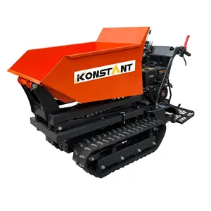 All-Terrain Utility Mini Track Dumper Crawler Dumper Ce Goedgekeurde 500Kg Mini Tractoren Dieselmotor 3 Vooruit/1 Achteruitrijsnelheid