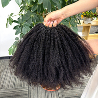 Extensions de cheveux humains pré-bouclées en plumes 100 % naturelles non traitées pour le crochet, pointe en plume, vente en gros