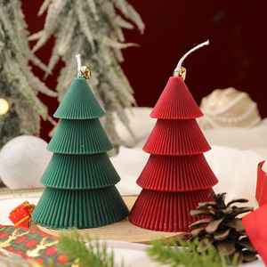 <b>Christmas</b> <b>Tree</b> Soy Wax Handmade Scented Candles Decorative Aromatherapy Holiday Gift Home Decor Wedding Party <b>Table</b> Centerpiece - Product Image 2
