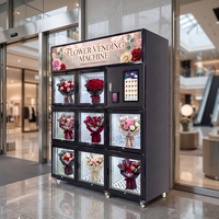 Distributeur Automatique de Fleurs Moderne avec Contrôle de la Température et de l'Humidité, Machine à Vendre des Fleurs avec Paiement Sans Espèces