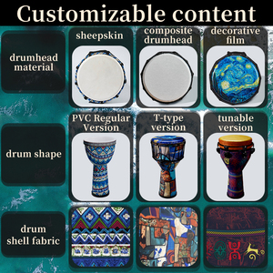 Tamburo africano in PVC da 10 pollici-modelli personalizzati disponibili per i piccoli batteristi - Product Image 3