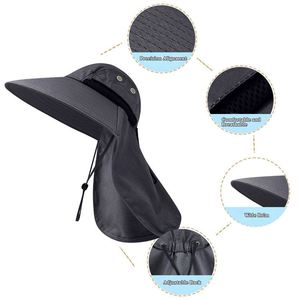 Sombrero de Sol de Nailon con Protección UV para Exteriores, con Visera y Solapa para el Cuello, para Caza, Pesca, Senderismo, Camping, Deportes, Viajes, para Hombres y Mujeres, para las Cuatro Estaciones - Product Image 2