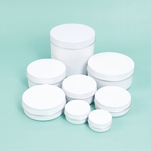 Boîtes en métal blanc de 100 ml et 150 ml, contenants ronds en aluminium pour crème pour le visage, huiles essentielles, pour usage cosmétique - Product Image 1