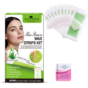 Bandes de <span class=keywords><strong>cire</strong></span> dépilatoires à usage domestique, sans chaleur, prêtes à l'emploi, application simple - Product Image 5