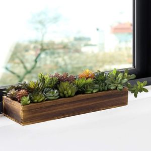 Gran oferta, maceta Rectangular de madera pintada para decoración interior del hogar, forma hexagonal Simple con opción para colgar en la pared - Product Image 4