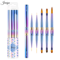 Stylo de peinture double tête pour nail art, outils de manucure, gel poly pour ongles, pinceau à dessin, pinceau synthétique en nylon