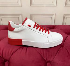 Chaussures de course blanches de luxe pour homme, respirantes, en maille, avec fermeture à lacets, tendance printemps-hiver, en cuir véritable - Product Image 5
