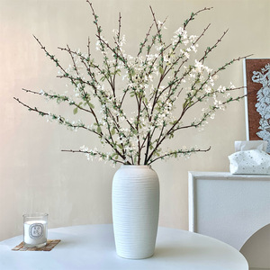 Rama de sauce de nieve artificial Qingyu Chronicle, de plástico blanco, realista, para decoración del hogar, rama individual para sala de estar y mesa de comedor - Product Image 3