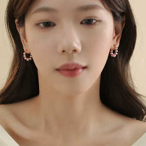 1604 U-Shaped Wind 925 Silver Needle <b>Earrings</b> with Natural <b>Pink</b> Purple <b>Pearl</b> Elegant Natural <b>Pearl</b> Jewelry - Product Image 3