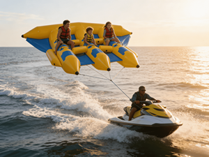 Flotador Inflable Comercial de PVC Tipo Pez Volador, Bote Inflable Remolcable Tipo Banana, Tubo Acuático Divertido - Product Image 6