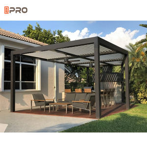 Persiennes solaires étanches <span class=keywords><strong>de</strong></span> luxe 4x3 Pergola <span class=keywords><strong>de</strong></span> patio extérieur en aluminium avec pergolas <span class=keywords><strong>de</strong></span> jardin à toit à persiennes - Product Image 5