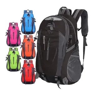 工厂批发最便宜彩色防水聚酯户外运动徒步旅行定制 Logo 背包背包 Bagpack 袋