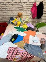 Liquidation d'inventaire – Lots mixtes de t-shirts décontractés d'occasion de haute qualité pour enfants – Vêtements en coton en gros – Assortiment aléatoire