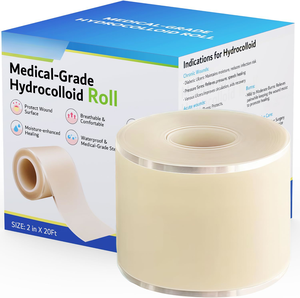Rollo de Hidrocoloide YOJO para el Cuidado de Heridas - Parches de Hidrocoloide de Grado Médico Extra Grandes, Cortables a Medida, Flexibles e Impermeables - Product Image 1