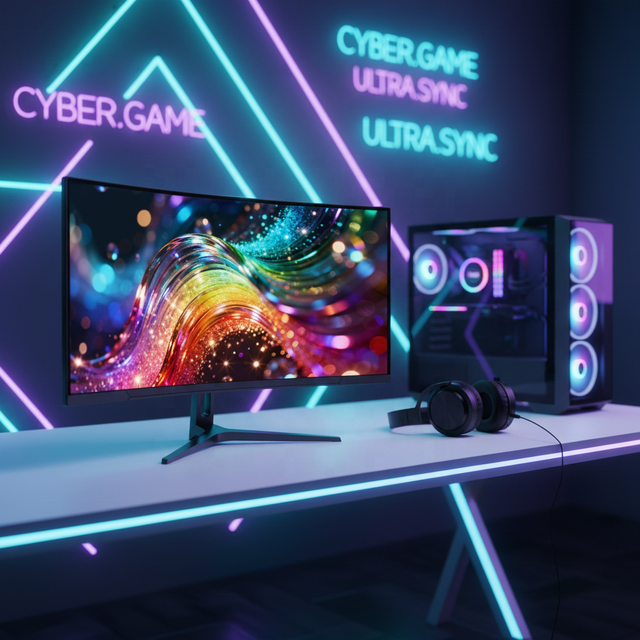 CHIGO UHD 4K Curved Gaming LCD Monitors 27/32/34 Inch WQHD with 144Hz HDR400 Built-in Speaker BNC for Immersive Play