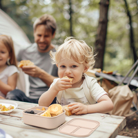 Récipient de stockage alimentaire portable réutilisable et étanche Boîte à lunch bento en silicone sans Bpa isolée pour adulte Nouvelle idée de produit 2025