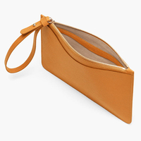 Pochette en cuir PU de haute qualité pour femme, portefeuille à poignet en cuir avec fermeture éclair dorée