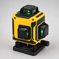 Niveau laser vert 4D 16 lignes autonivelant 360° horizontal et vertical, précision 1 mm, portée 30 m, batterie lithium, trépied, ODM OEM