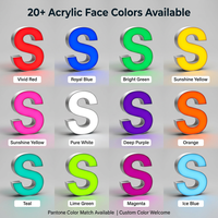 Enseigne lumineuse LED personnalisée en lettres creuses, pleine couleur, avec face en acrylique, pour devanture de magasin, nom d'entreprise, extérieur/intérieur